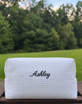 Custom Embroidered Waffle Makeup Bag